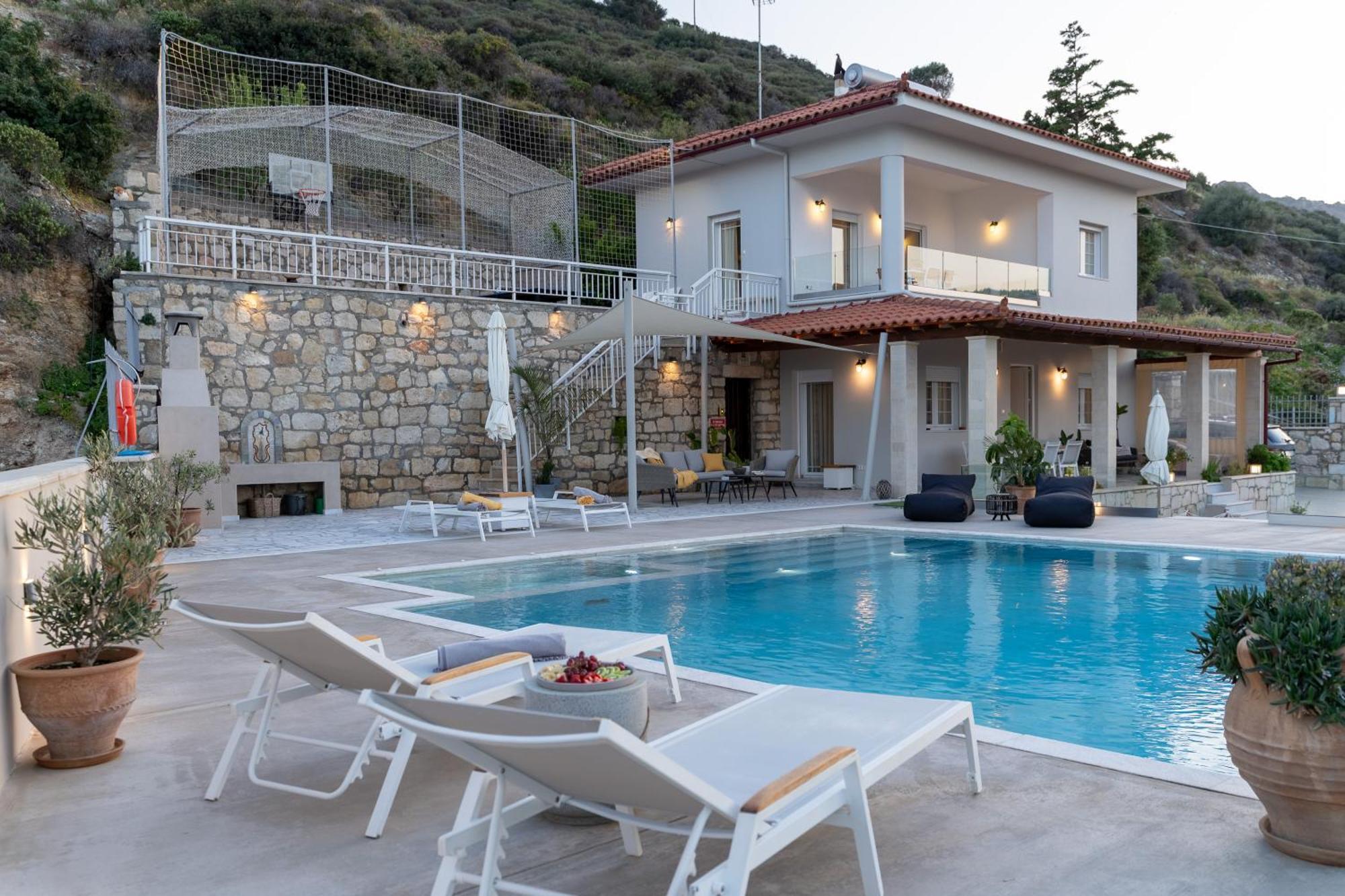 Amazing View Villa Aliki With Infinity Pool & Spa Ligaria  Ngoại thất bức ảnh